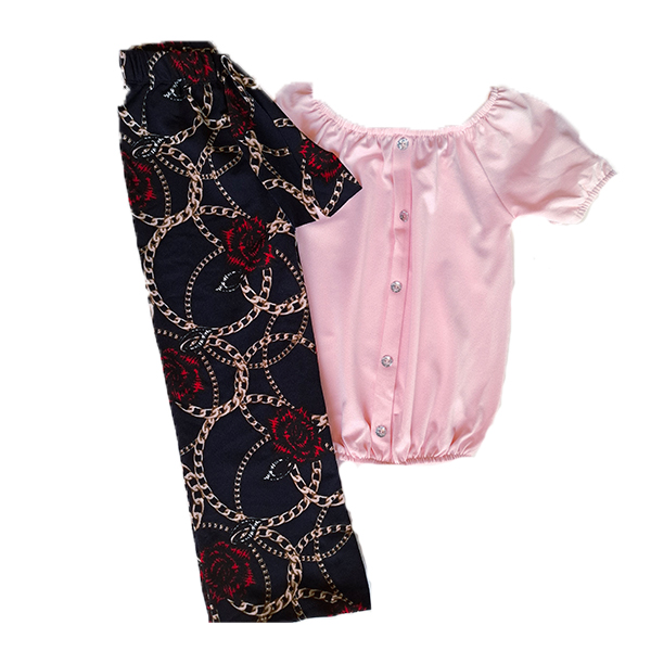 بلوز و شلوار دخترانه گل رز